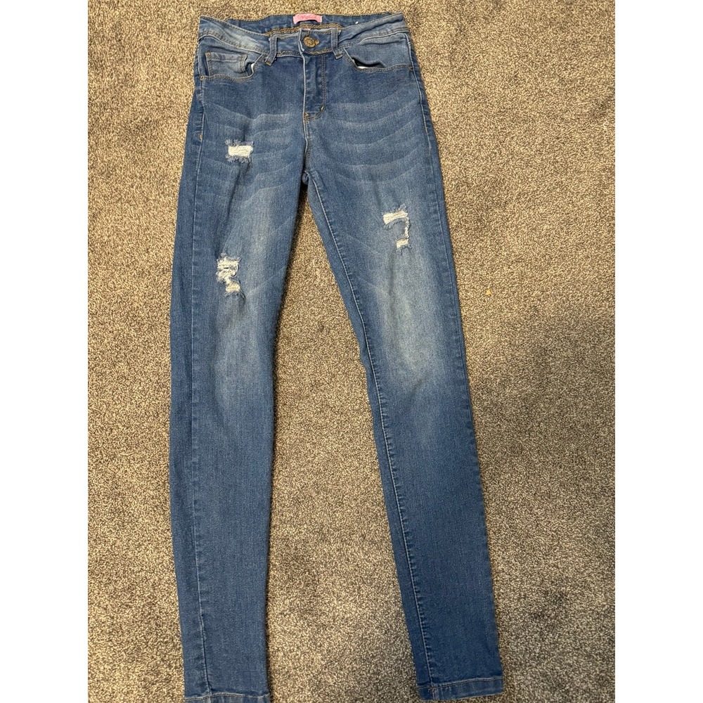 April‎ Girl Distressed/Ripped Blue Jeans